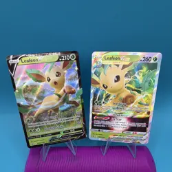 Pokemon TCG Leafeon V & VSTAR Holo Promo 2-Card Lot SWSH194 & SWSH195 Both NM - Image 1