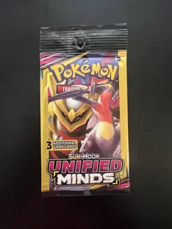 Unopened 3 Card Pack Sun & Moon Unified Minds Pokemon TCG 1count - Image 1