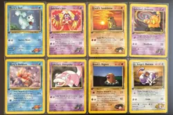Pokemon TCG Gym Heroes Vintage 8-Card Lot 1st Edition Jynx Sandshrew Diglett etc - Image 1
