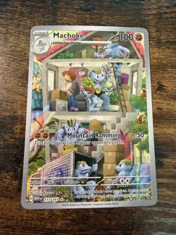 Machoke 177/165 Holo Illustration Rare English 151 Pokemon Card - Image 1