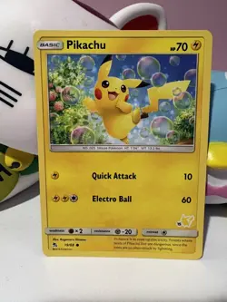 Pikachu 19/68 Hidden Fates Regular Rare Pokemon Card Cute Art ✨🩷 - Image 1