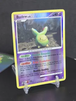 Pokemon Card TCG Budew 33/100 Uncommon Stormfront 2008 Reverse Holo Vintage - Image 1