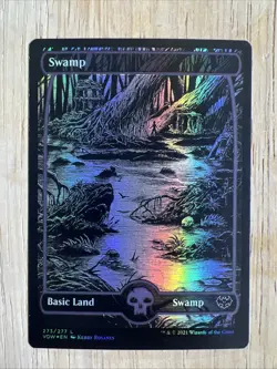 2x MTG Innistrad: Crimson Vow Full Art Land Foil Cards - Island & Swamp MP - Image 4