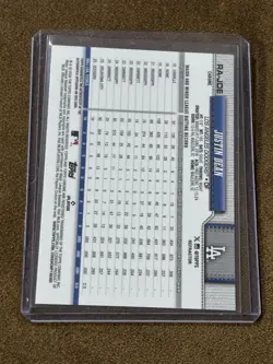 JUSTIN DEAN RC 2026 TOPPS CHROME BASEBALL AUTOGRAPH /499 REFRACTOR ROOKIE AUTO - Image 2