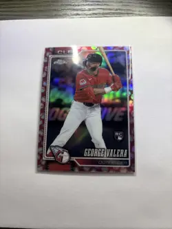 George Valera 2026 Topps Chrome Baseball Seams Refractor #76 (RC) - Guardians - Image 1