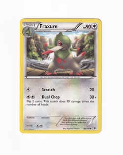 Fraxure 87/101 Noble Victories Regular Non Holo Pokemon Card Light Played LP - Image 1
