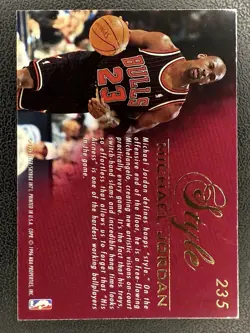 MICHAEL JORDAN 1995-1996 FLAIR STYLE #235 card NBA basketball - Image 2