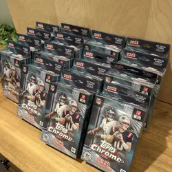 Topps Chrome Football NFL 2025 Hanger Box Lot of 16 - Factory Sealed - In Hand - Image 2