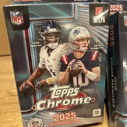 Topps Chrome Football NFL 2025 Hanger Box Lot of 16 - Factory Sealed - In Hand - Image 5