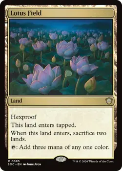 MTG Lotus Field, NM-Mint, English Commander: Secrets of Strixhaven - Image 1