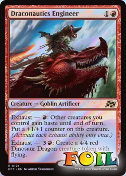 Draconautics Engineer 0121 MTG Aetherdrift Rare NP Foil - Image 1