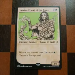 Mtg Jaheira, Friend of the Forest NM Showcase #409 Battle Baldur's Gate - Image 1
