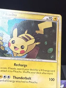 Pokemon Card Pikachu HGSS03 HeartGold & SoulSilver Holo Black Star Promo NM - Image 3