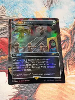 MTG Foil Genesis Chamber as “Play Pals Factory” Secret Lair x Chucky Camp - Image 1