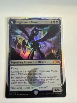 MTG Magic the Gathering Nightmare Moon Ponies The Galloping FOIL Princess Luna - Image 1