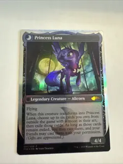 MTG Magic the Gathering Nightmare Moon Ponies The Galloping FOIL Princess Luna - Image 2