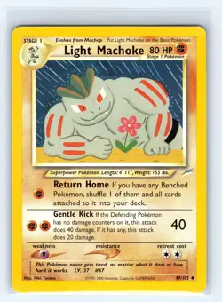 Pokemon Neo Destiny Light Machoke Uncommon (49/105) LP - Image 1