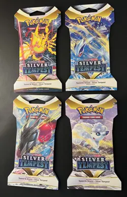 Pokemon Silver Tempest Sleeved Factory Sealed Booster Packs Art Set of 4! - Image 1