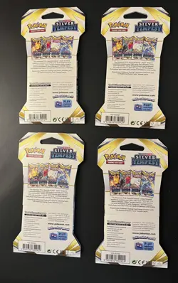 Pokemon Silver Tempest Sleeved Factory Sealed Booster Packs Art Set of 4! - Image 2