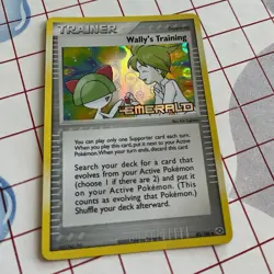 Pokemon TCG Wally's Training 85/106 Emerald Trainer Holo stamped emerald - Image 1