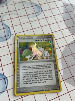 Pokemon TCG Wally's Training 85/106 Emerald Trainer Holo stamped emerald - Image 2