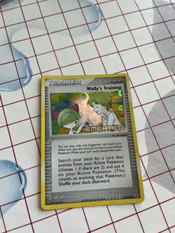 Pokemon TCG Wally's Training 85/106 Emerald Trainer Holo stamped emerald - Image 3