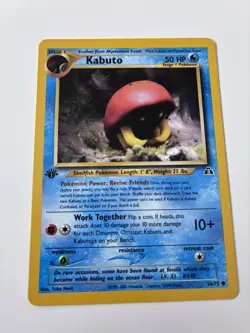 1st Edition Kabuto 56/75 - Neo Discovery - Yuka Morii - Pokemon - LP - Image 4