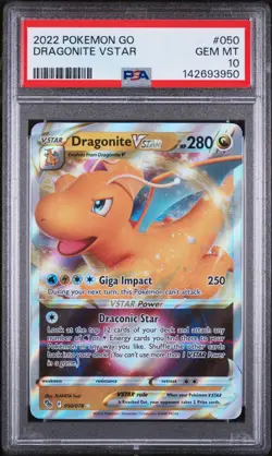 2022 POKEMON GO #050 DRAGONITE VSTAR PSA 10 - Image 1