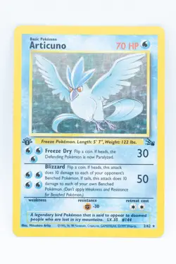 Pokemon TCG - Articuno 2/62 Rare Fossil 1st Edition Holo LP - Image 1