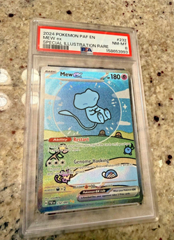 2024 Pokemon Paldean Fates Mew ex 232/091 Bubble Mew SIR PSA 8 NM MT - Image 1