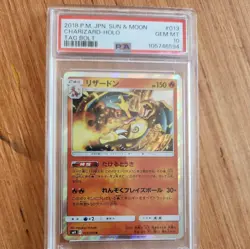 Pokemon Card PSA 10 Charizard Tag Bolt Japanese Holo 013/095 Foil Rare SM9 2018 - Image 1