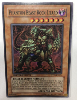 Phantom Beast Rock-Lizard Yu-Gi-Oh Card Limited Edition FOTB-ENSE1 - Image 1
