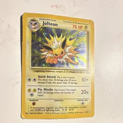 Jolteon 4/64 Jungle Holo Rare Holo Unlimited Eng 1999 70 HP Pokemon TCG - Image 2