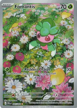 Fomantis 085/084 Illustration Rare Pitch Black Pokemon Holo Near Mint - Image 1