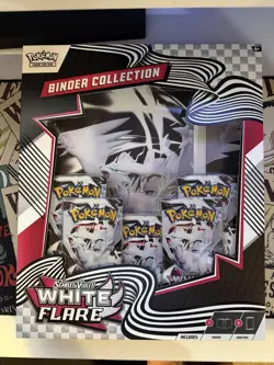 Pokemon Scarlet & Violet White Flare Binder Box Booster Packs Reshiram - Image 1