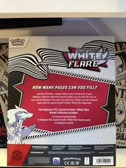 Pokemon Scarlet & Violet White Flare Binder Box Booster Packs Reshiram - Image 2