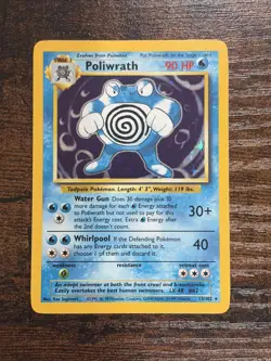 Poliwrath 13/102 Holo Holo Rare Base Set Unlimited Pokemon Holo NM- - Image 1