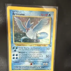Pokemon TCG Articuno 2/62 Fossil Unlimited Holo Rare 1999 English - Image 1