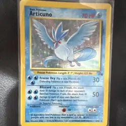 Pokemon TCG Articuno 2/62 Fossil Unlimited Holo Rare 1999 English - Image 4