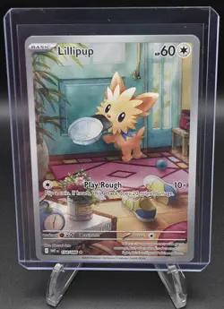 Pokemon Scarlet & Violet White Flare Lillipup Illustration Rare #154/086 - Image 1