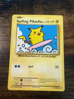 Pokemon 2016 Pokemon Surfing Pikachu #111/108 LP-NM - Image 1