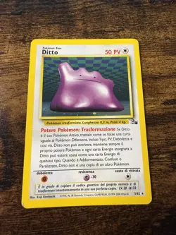 Pokemon Ditto Fossil Holo Rare 3/62 Unlimited Italian 1999 MP - Image 1