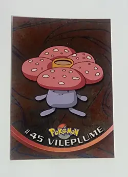 Pokemon Card - 1999 Topps TV Animation Edition - #45 Vileplume Holo Blue Logo - Image 1