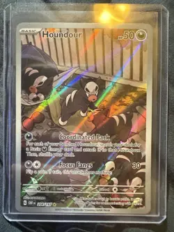 Pokemon Houndour 204/197 Obsidian Flames Full Art Holo Illustration Rare - Image 1