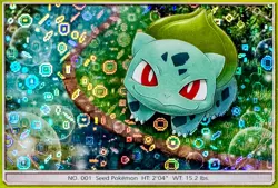 Bulbasaur - 1/73 (Sequin Holo) 2017 General Mills Promo Pokemon Card - Image 2