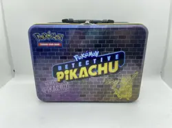 Pokemon TCG Detective Pikachu Collectors Chest Tin Lunch Box *EMPTY TIN ONLY* - Image 1