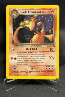 Dark Charizard 4/82 Team Rocket Holo Pokemon LP - Image 1