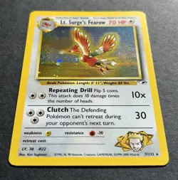 Lt. Surge's Fearow 007/132 Gym Heroes Holo Excellent #22 Stage 1 Pokemon - Image 2