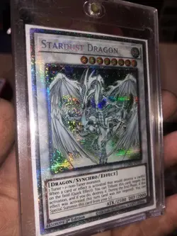 Yu-Gi-Oh! TCG Stardust Dragon Dawn of Majesty DAMA-EN100 Quarter Century Rare - Image 2