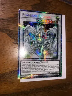Yu-Gi-Oh! TCG Stardust Dragon Dawn of Majesty DAMA-EN100 Quarter Century Rare - Image 3